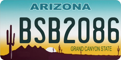 AZ license plate BSB2086