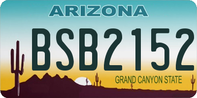 AZ license plate BSB2152