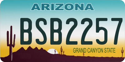 AZ license plate BSB2257