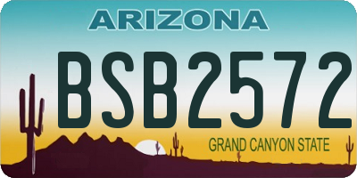 AZ license plate BSB2572