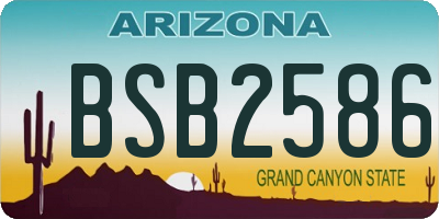 AZ license plate BSB2586