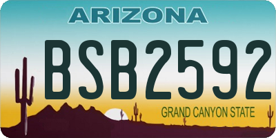 AZ license plate BSB2592