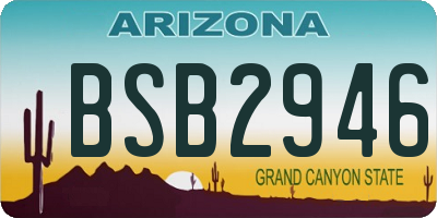 AZ license plate BSB2946