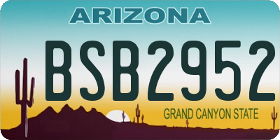 AZ license plate BSB2952