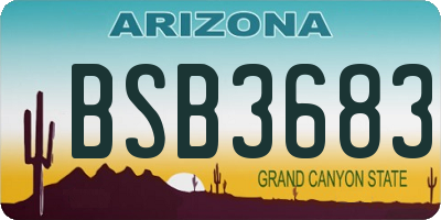 AZ license plate BSB3683