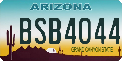 AZ license plate BSB4044