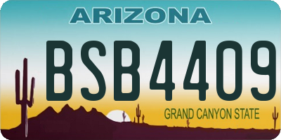 AZ license plate BSB4409