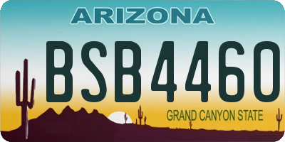 AZ license plate BSB4460