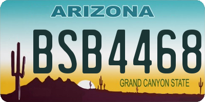 AZ license plate BSB4468