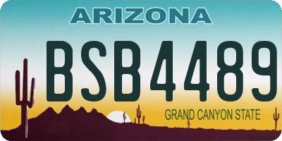 AZ license plate BSB4489