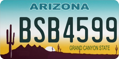 AZ license plate BSB4599