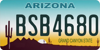 AZ license plate BSB4680
