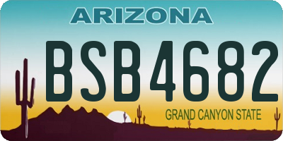 AZ license plate BSB4682