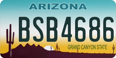 AZ license plate BSB4686