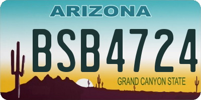 AZ license plate BSB4724