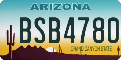 AZ license plate BSB4780