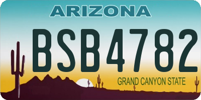 AZ license plate BSB4782