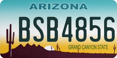 AZ license plate BSB4856