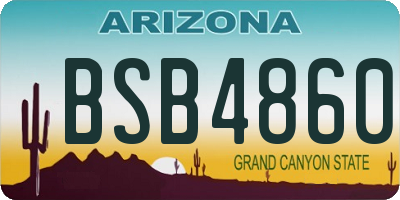 AZ license plate BSB4860