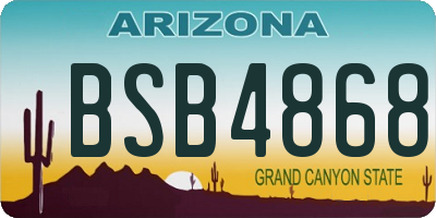 AZ license plate BSB4868
