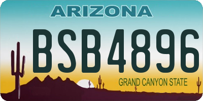 AZ license plate BSB4896