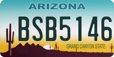 AZ license plate BSB5146