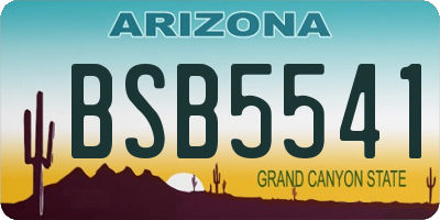 AZ license plate BSB5541