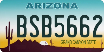 AZ license plate BSB5662