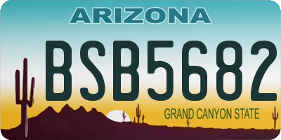 AZ license plate BSB5682