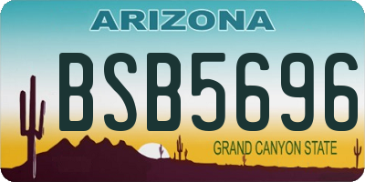 AZ license plate BSB5696