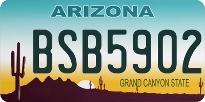 AZ license plate BSB5902
