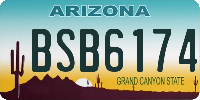 AZ license plate BSB6174