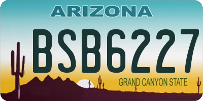 AZ license plate BSB6227