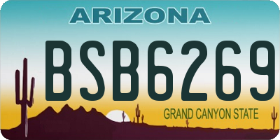 AZ license plate BSB6269