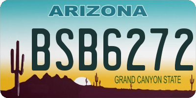 AZ license plate BSB6272