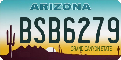 AZ license plate BSB6279