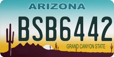 AZ license plate BSB6442