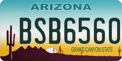 AZ license plate BSB6560