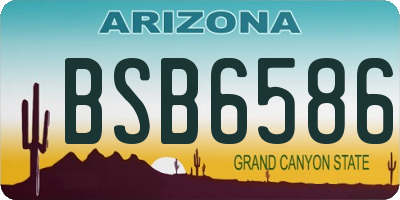 AZ license plate BSB6586