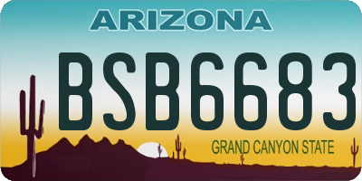 AZ license plate BSB6683