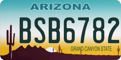AZ license plate BSB6782