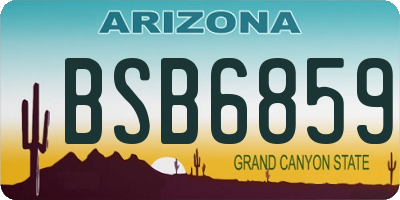 AZ license plate BSB6859