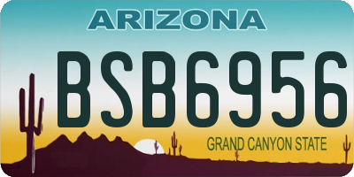 AZ license plate BSB6956