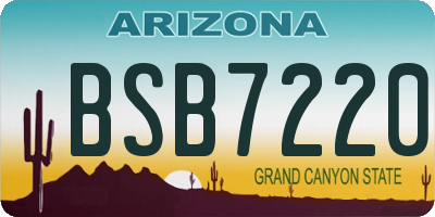 AZ license plate BSB7220