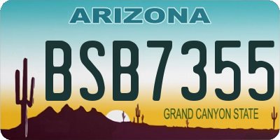 AZ license plate BSB7355