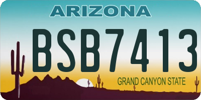 AZ license plate BSB7413