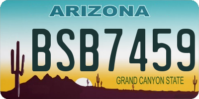 AZ license plate BSB7459