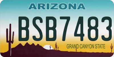 AZ license plate BSB7483