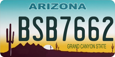 AZ license plate BSB7662