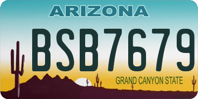 AZ license plate BSB7679